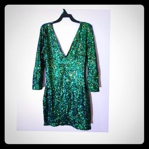 Green party dress